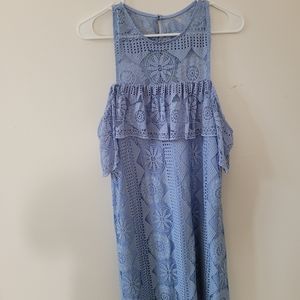 Periwinkle,Sleeveless, lace, Francesca Dress, Size small, knee-length